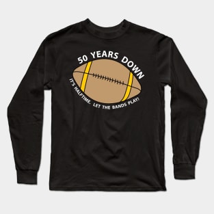 50th Birthday Football White Text Long Sleeve T-Shirt
